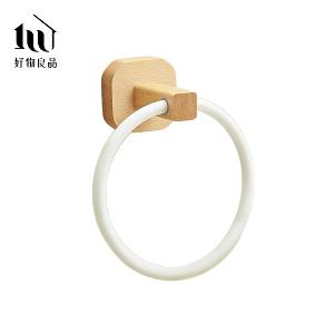 免釘胡桃木鋁合金多功能毛巾置物架