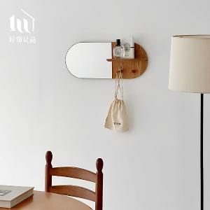 日式膠囊造型壁掛鏡(2色任選)