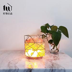 金色織紋_藝術造型喜馬拉雅水晶擴香鹽燈