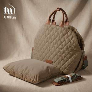 日本高質感菱格紋寵物外出包 車載安全座椅 旅行移動狗窩