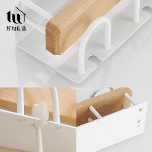 浴室防水防鏽原木牙刷漱口杯置物掛架