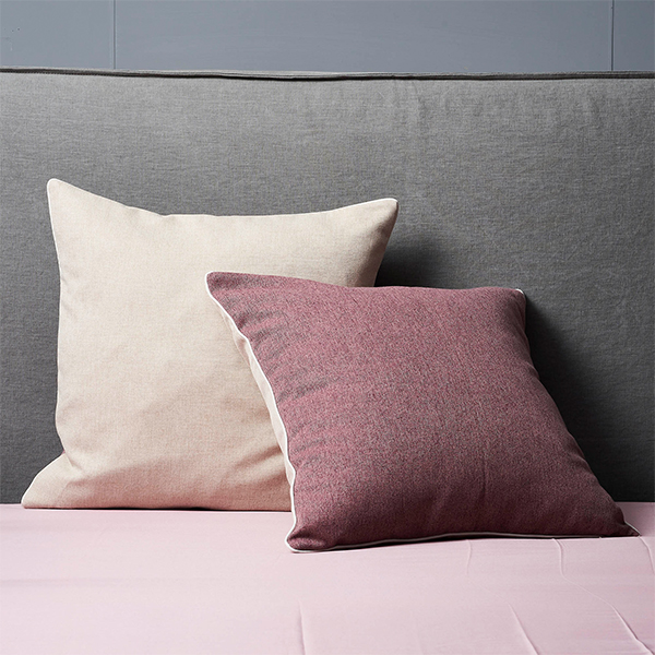 寇蒂 滾邊靠墊套 50x50cm (不含靠墊芯)-豆沙紅