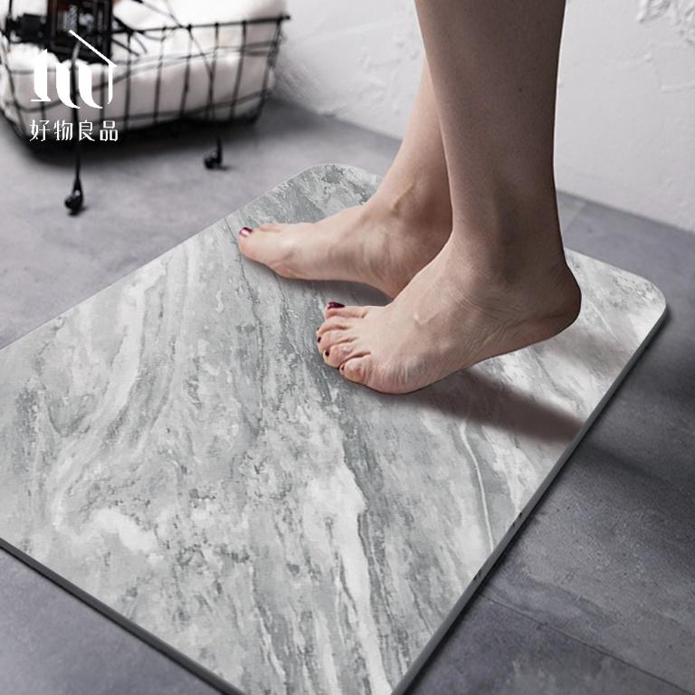 大理石紋理吸水珪藻土地墊