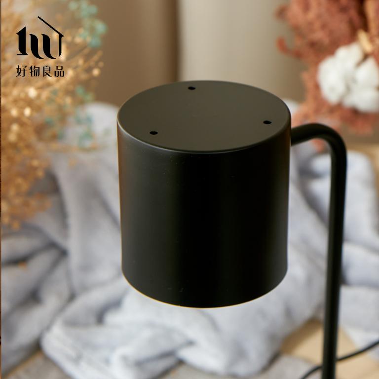 《北歐黑白》可調光復古香氛蠟燭融蠟檯燈｜附燈泡