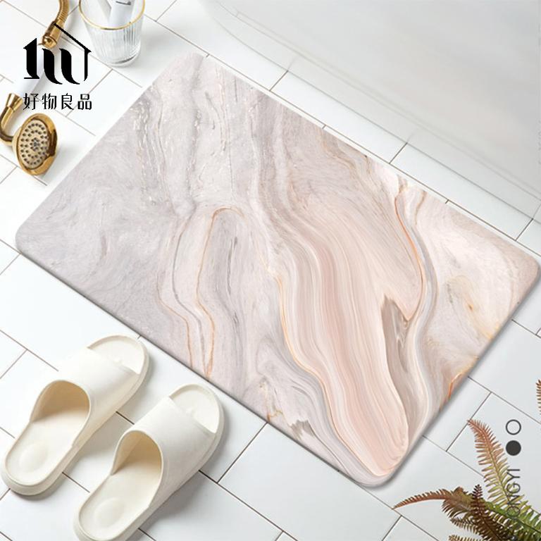 大理石紋理吸水珪藻土地墊