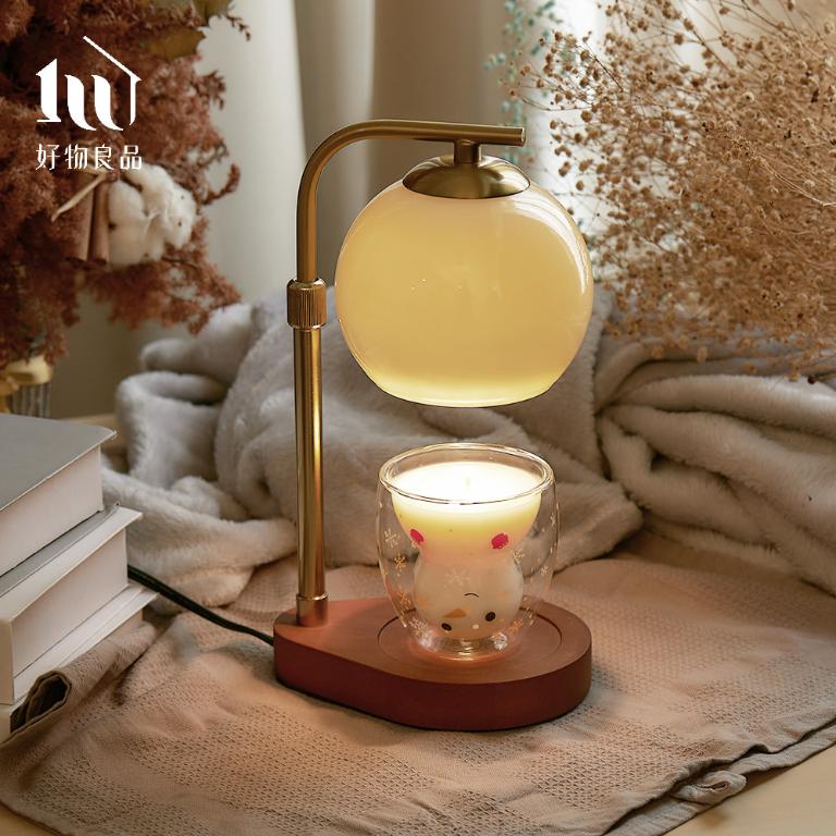 《爵士》可調距離可調光復古香氛蠟燭融蠟檯燈｜附燈泡