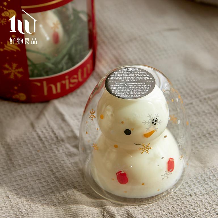 嚴選美國天然大豆蠟與英國認證進口聖誕香氛造型卡通蠟燭-聖誕系列｜耐熱高硼玻璃杯