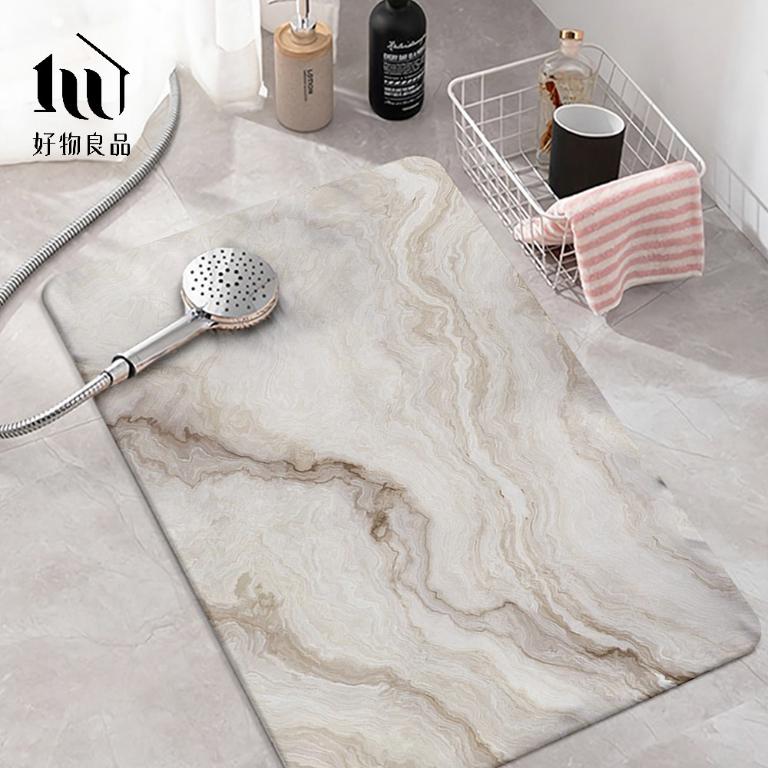 大理石紋理吸水珪藻土地墊