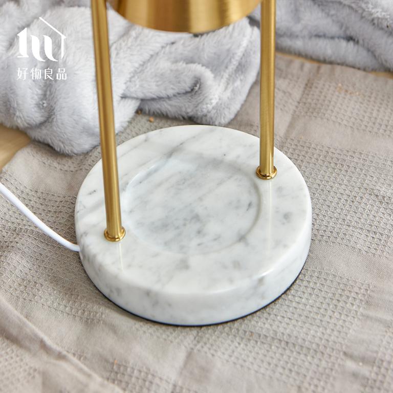 《古典大理石》高品質電鍍金屬香氛融蠟香氛燈｜附燈泡