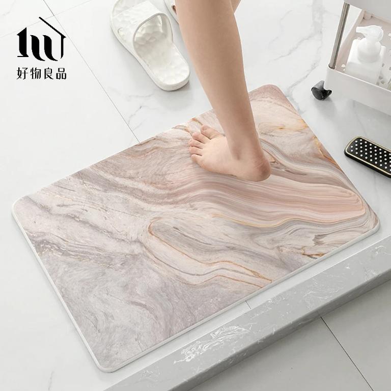 大理石紋理吸水珪藻土地墊