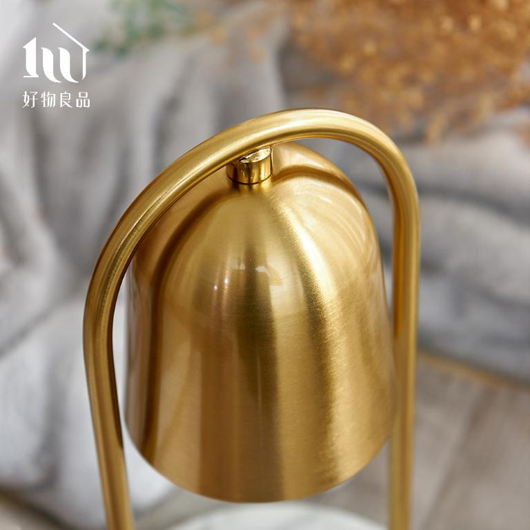 《古典大理石》高品質電鍍金屬香氛融蠟香氛燈｜附燈泡