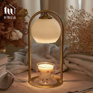 《金屬磨砂掛燈》可調光復古香氛蠟燭融蠟檯燈｜附燈泡