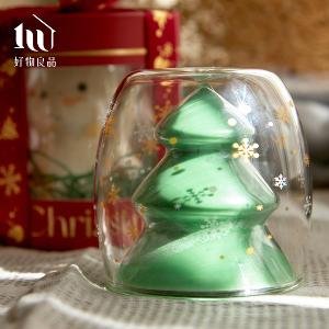 嚴選美國天然大豆蠟與英國認證進口聖誕香氛造型卡通蠟燭-聖誕系列｜耐熱高硼玻璃杯