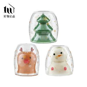 嚴選美國天然大豆蠟與英國認證進口聖誕香氛造型卡通蠟燭-聖誕系列｜耐熱高硼玻璃杯