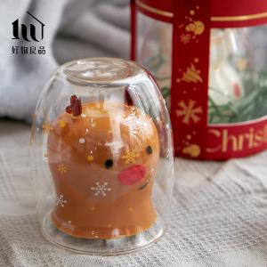 嚴選美國天然大豆蠟與英國認證進口聖誕香氛造型卡通蠟燭-聖誕系列｜耐熱高硼玻璃杯