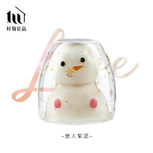 嚴選美國天然大豆蠟與英國認證進口聖誕香氛造型卡通蠟燭-聖誕系列｜耐熱高硼玻璃杯