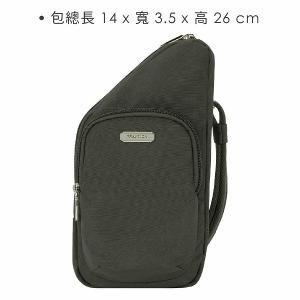 美國 TRAVELON - 3層直式防盜斜背包(灰) / 側背包 斜背包 背帶包 防割防搶