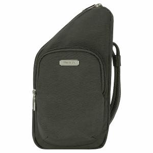 美國 TRAVELON - 3層直式防盜斜背包(灰) / 側背包 斜背包 背帶包 防割防搶