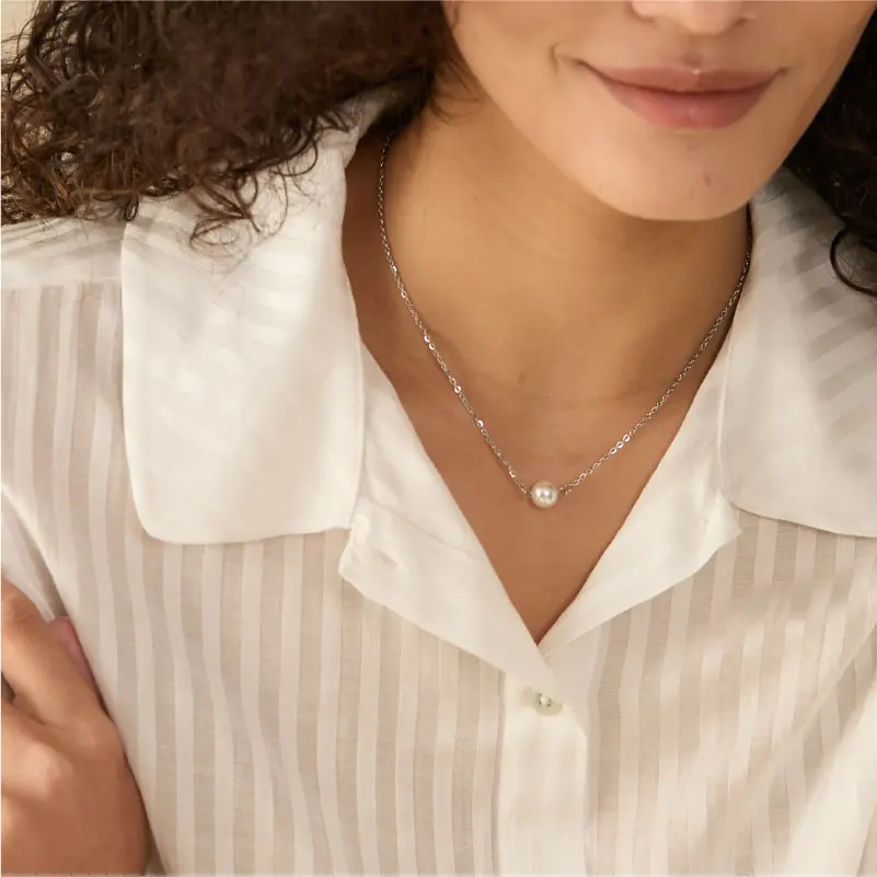 Aurora Be Yourself 珍珠項鍊(銀色)