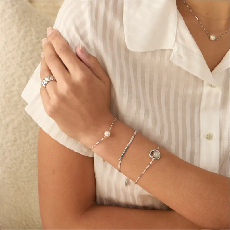 Aurora Be Yourself 珍珠手鍊(銀色)