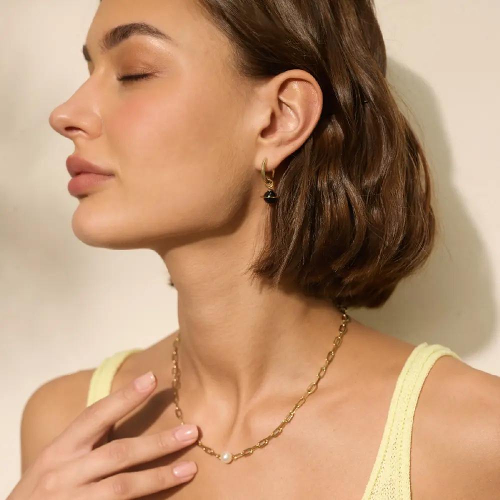 Saturn Pendant 土星吊墜耳環 / 一對