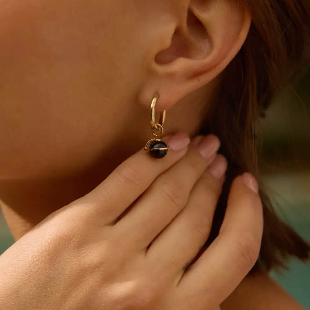 Saturn Pendant 土星吊墜耳環 / 一對