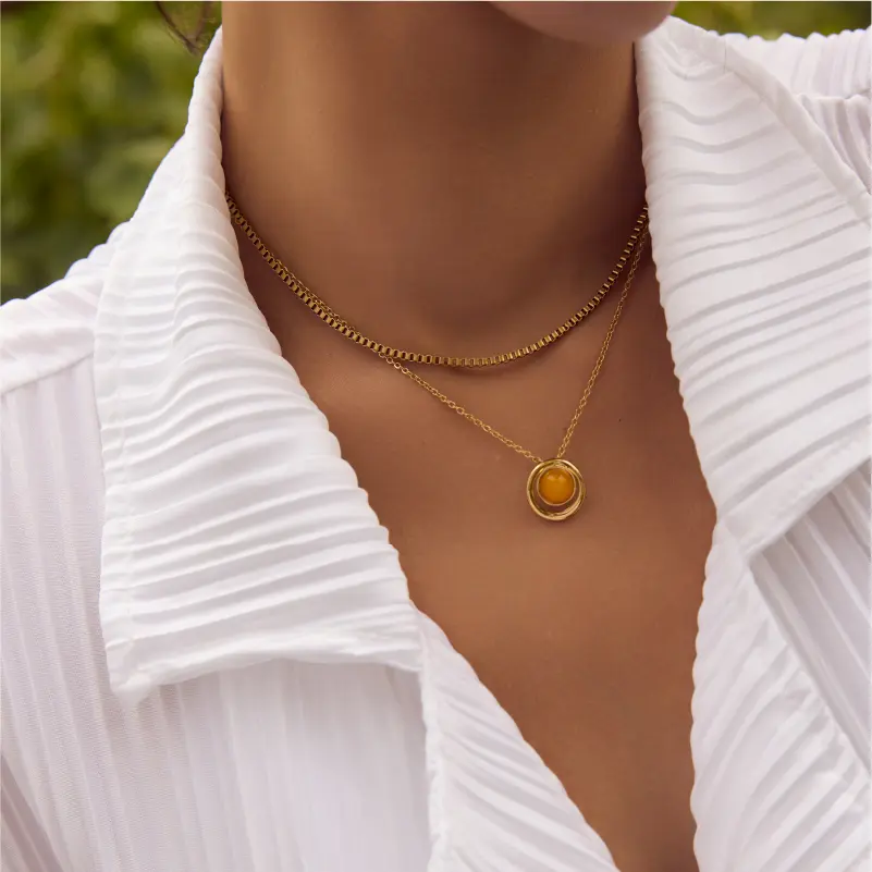 Cosmos 黃水晶項鍊