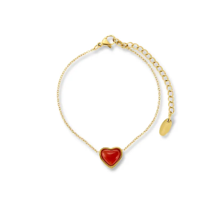 Cosmos 愛心紅瑪瑙手鍊