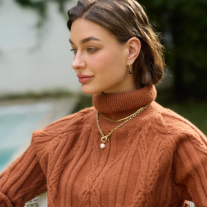 Heartfiel Solo 愛心OT扣珍珠項鍊 金