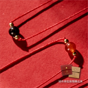 Youfiel 巴西純手工無限結水晶紅繩