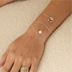 Aurora Be Yourself 珍珠手鍊(銀色)