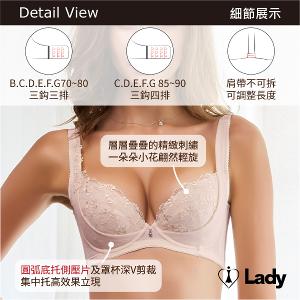 Lady 向暖敘情系列 B-G罩 機能 調整型 內衣 (奶茶棕)