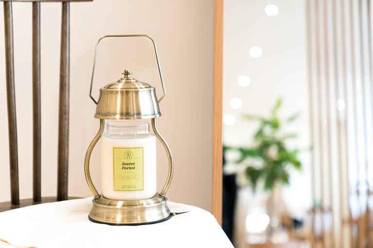 韓國PRAY 守夜人金屬香氛蠟燭暖燈(L)-復古金