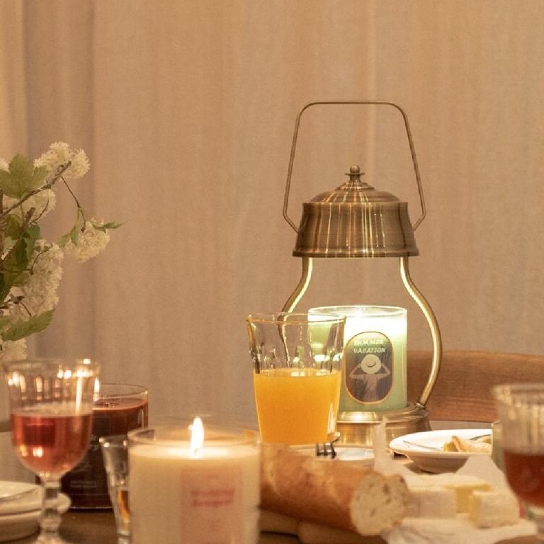 韓國PRAY 守夜人金屬香氛蠟燭暖燈(L)-復古金