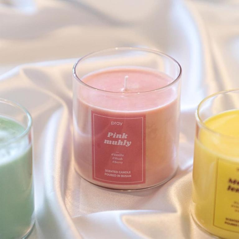 韓國PRAY 經典天然香氣蠟燭-粉黛亂子草