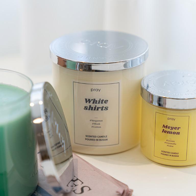 韓國PRAY 經典天然香氣蠟燭-梅爾黃檸檬