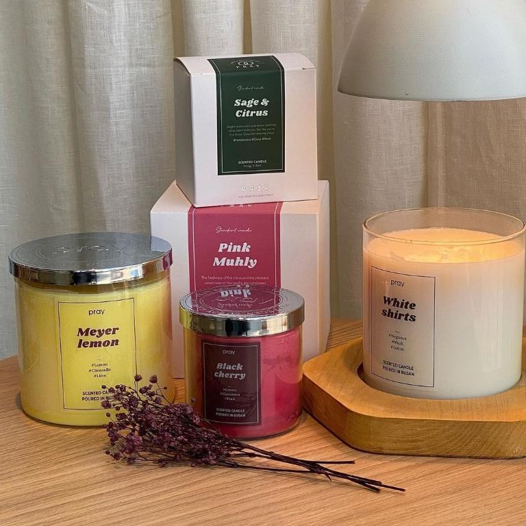 韓國PRAY 經典天然香氣蠟燭-酒紅櫻桃