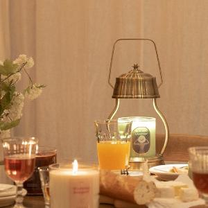 韓國PRAY 守夜人金屬香氛蠟燭暖燈(L)-復古金