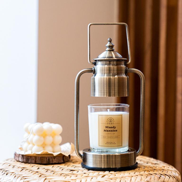 韓國PRAY 守夜人金屬香氛蠟燭暖燈(S)-Vintage復古金