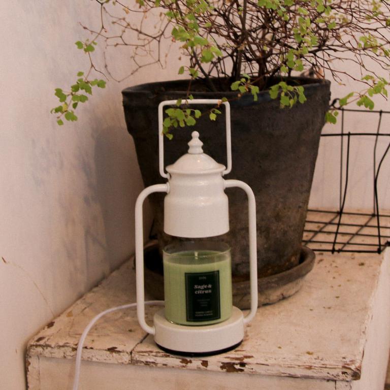 韓國PRAY 守夜人金屬香氛蠟燭暖燈(S)-純粹白