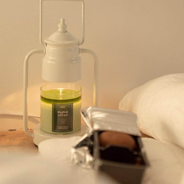 韓國PRAY 守夜人金屬香氛蠟燭暖燈(S)-純粹白