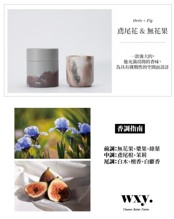 英國wxy Studio2 蠟燭-鳶尾花&無花果/170g