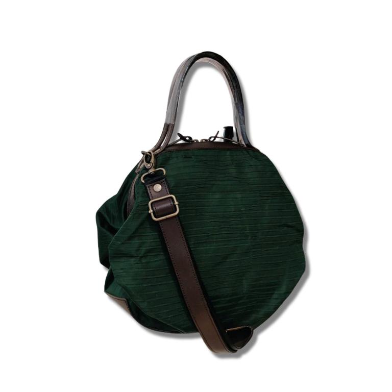 POPCORNGREEN LADYBAG(水桶包)三用斜背包(M)波浪皺褶系列