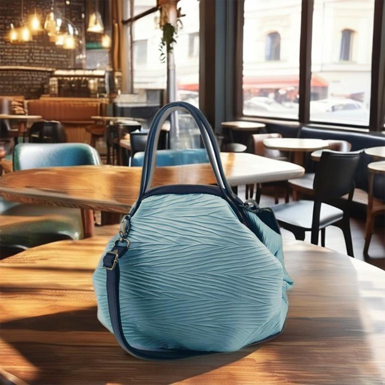 POPCORNGREEN LADYBAG(水桶包)三用斜背包(M)波浪皺褶系列