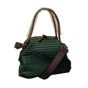 POPCORNGREEN TRAVELBAG(旅行袋)組 波浪皺褶系列/翠墨綠-旅行袋(L)+糖果包(S)