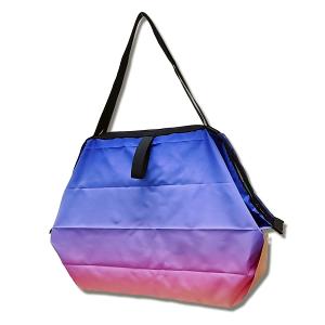 POPCORNGREEN摺疊旅行隨身袋(Ｌ)藝術家聯名款＿海洋漸層