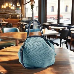 POPCORNGREEN LADYBAG(水桶包)三用斜背包(M)波浪皺褶系列