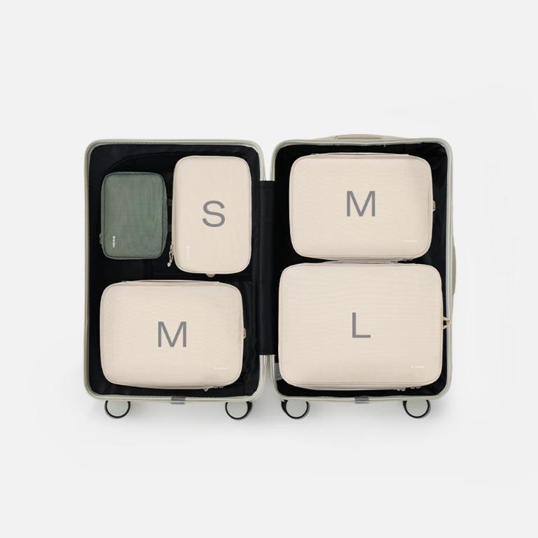 獨家超值組28吋適用｜極致壓縮收納包(SMML)4入組+掛式洗漱盥洗包(五色任選) 韓國官方授權