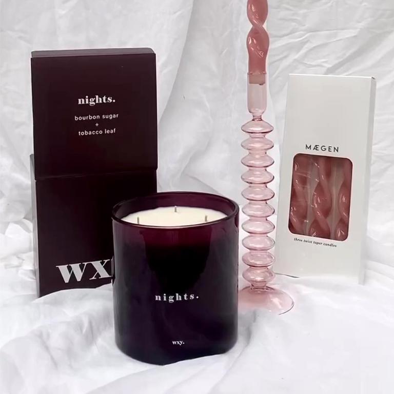 英國wxy King sized 經典蠟燭-nights.波本酒&菸草/1500g