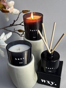 英國wxy 經典瓶裝蠟燭-haze.廣藿香&麻/200g